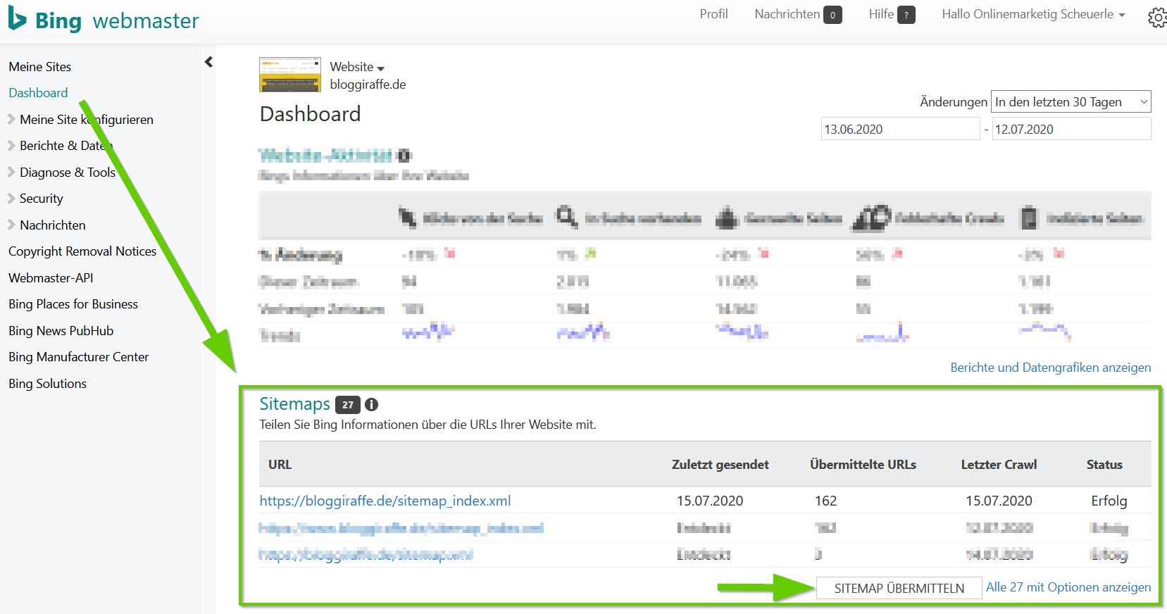 bing sitemap