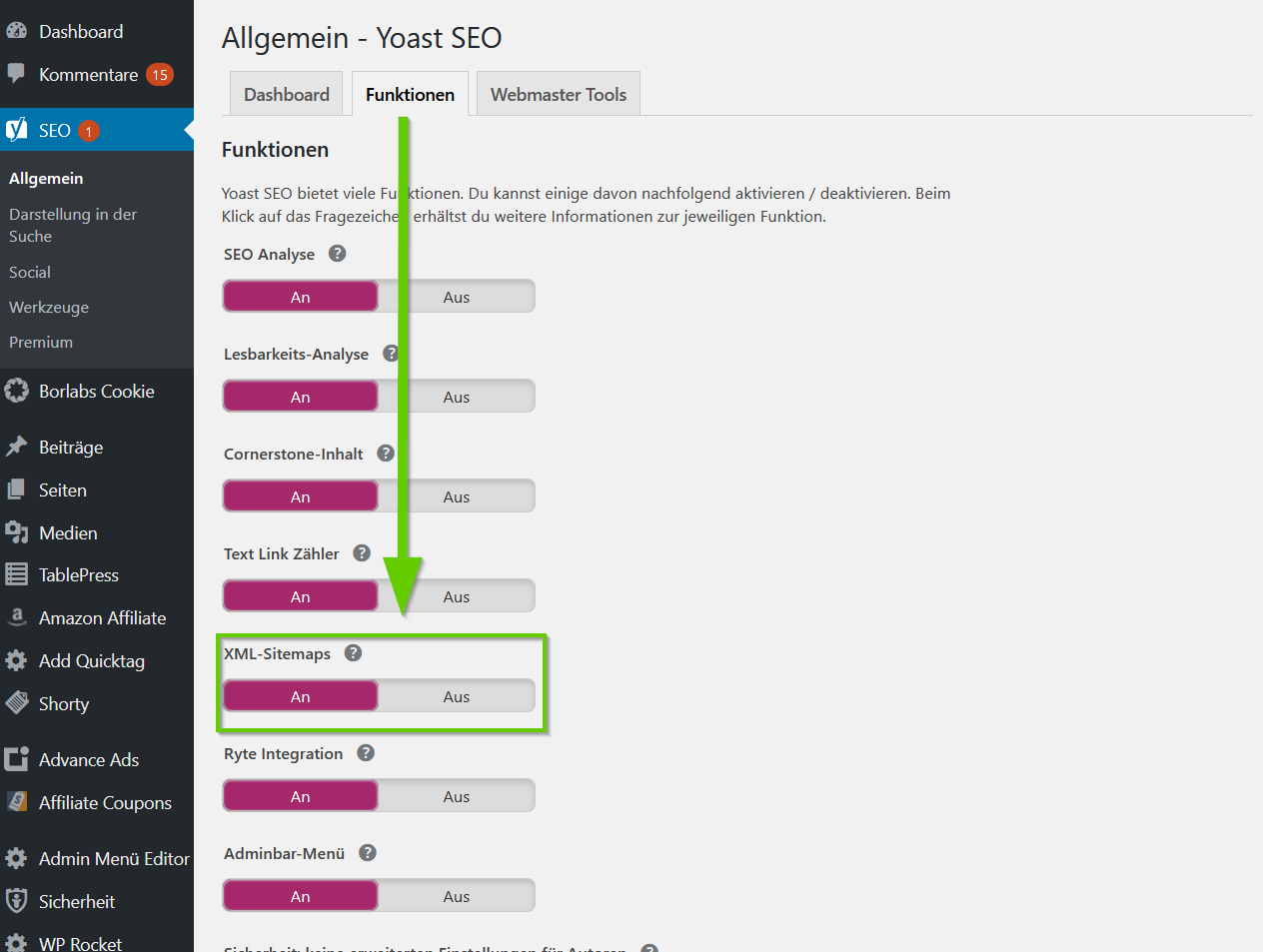 yoast sitemap