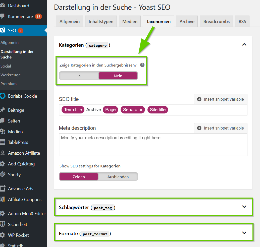 Mapa del sitio de WordPress