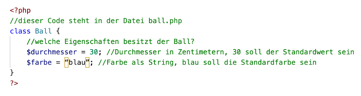 cos'è un esempio di codice php