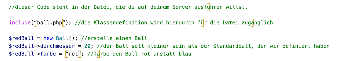 cos'è un esempio di codice php