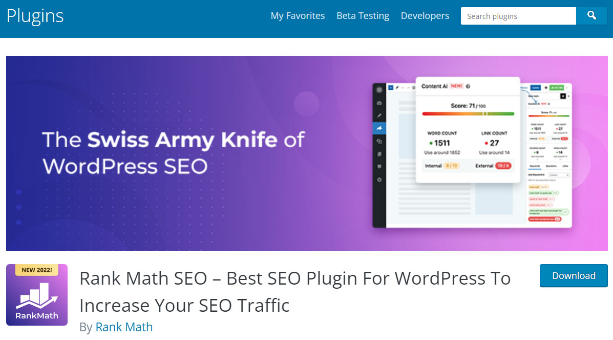 Rank Math WordPress plugin