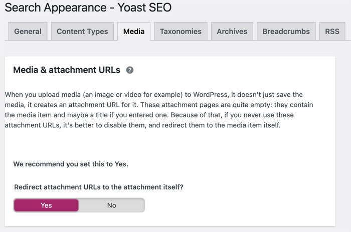 Yoast Media Redirect