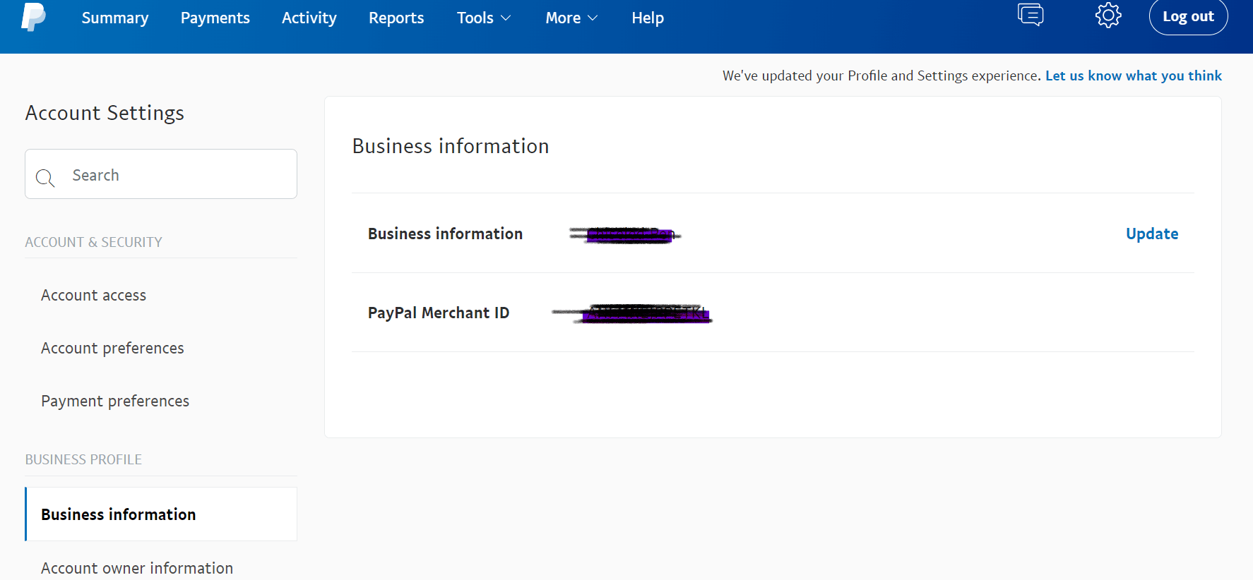 PayPal Merchant ID