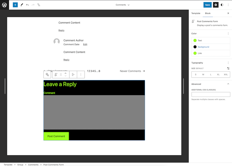 Les changements apportés au bloc de commentaires dans WordPress 6.1 te permettent de le personnaliser encore plus. 