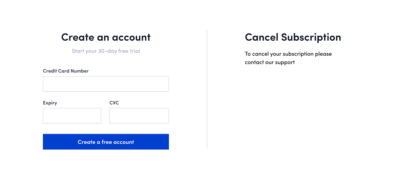 Dark Pattern Forced Subscription