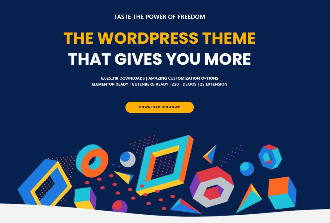 Fast WordPress theme OceanWP